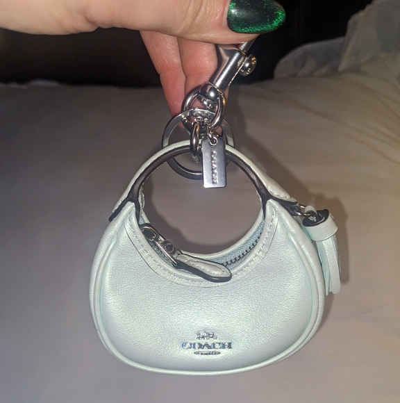 SOLD!!!! Coach Purse Bag Charm Mini Carmen Bag in Pearlilized Smooth Mint - Picture 2 of 13